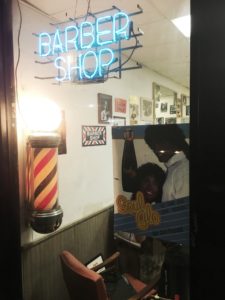 Coming to America Barber Shop at Fat Sal's pop-up